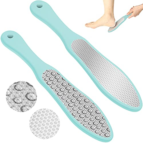 RoserRose Rapeuse Pieds, Rape Pied, Rape Pieds, Rappe Pieds PéDicure, RâPe Pied, Lime Pied Acier Inoxydable Double Face Pour Peaux Mortes Et Callus Peeling, Pedicure Professionnel Pour Pied - Blue