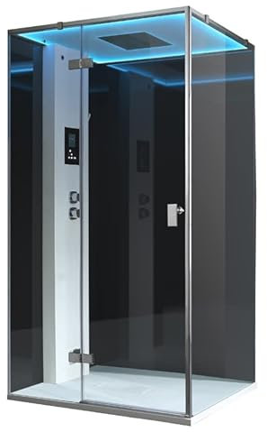AWT AQART WATER TECHNOLOGY Dampfdusche LD207F15 schwarz/120x90/links