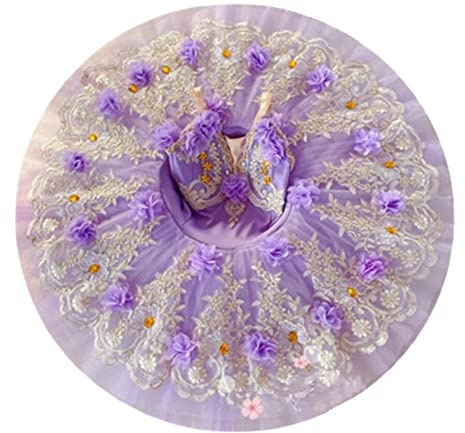 WIINXX Professionelle Ballett Tutu Mädchen Platte Pfannkuchen Tutu Ballerina Party Wettbewerb Kleid Kind Ballett Tanz Kostüm