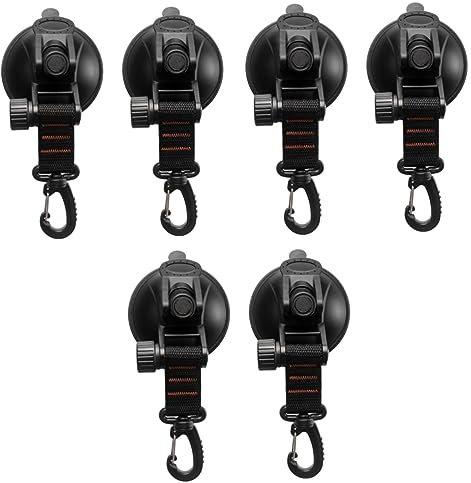 Cabilock 6stücke Tragbare Saugnapf-Haken Ohne Bohren Praktische Vakuum-Haken Für Camping Und Outdoor-aktivitäten Installieren Stabil Und Langlebig Orange