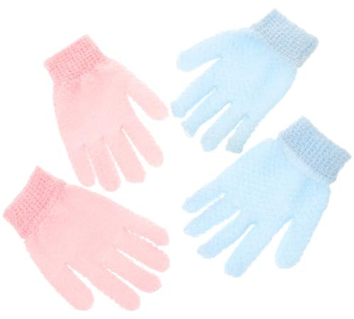FRCOLOR 3sätze Exfolierende Duschhandschuhe Doppelseitige Praktische Peelinghandschuhe Für Körperpflege Für Sanftes Abtragen Abgestorbener Haut