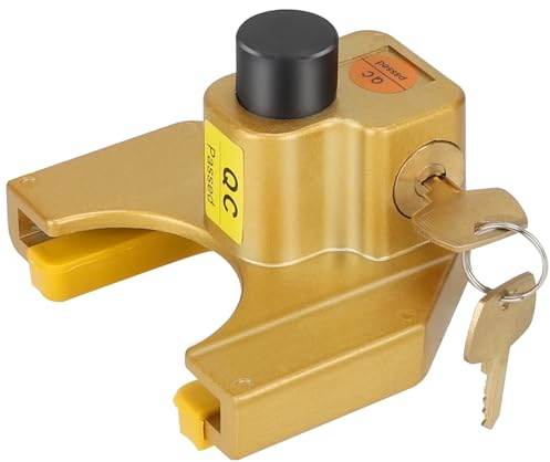 SWAWIS Anhänger Schloss Anhängerschloss Diebstahlsicherung Anhänger Aluminiumlegierungssockel Anhängerschloss Diebstahlschutz Anhänger Zubehör Deichselschloss, Hängerschloss mit 2 Schlüsseln