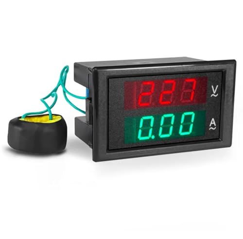 Voltímetro amperímetro digital de CA 220 V 380 V 200 A 100 A DL85-2042 Medidor de voltaje amperímetro de precisión de pantalla dual 1 pieza(AC80-300V Fixed 50A)