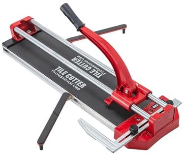 Manual Tile Cutter Positioning Double Rails W/Supporting Feet Push Knife for Cutting Ceramic Porcelain for DIY Enthusiasts(24inch Double Tracks)