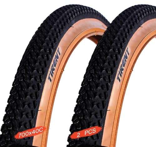 700 40c Reifen, 2er-Set, Gravel-Reifen, verschleißfestes Modell, Blockreifen 700 x 40c, Rennradreifen ohne Pannen, 700 x 40c 40-622 Drahtreifen for Vorder- und Hinterräder von Fahrrädern