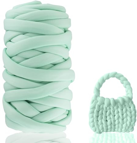 Fegat Filato per maglia a braccio 500g per lavoro a mano, filato XXL extra spesso da 2 cm, filato Chunky in tessuto per lavori a uncinetto, borse, coperte, cuscini, cesti, letti per animali domestici
