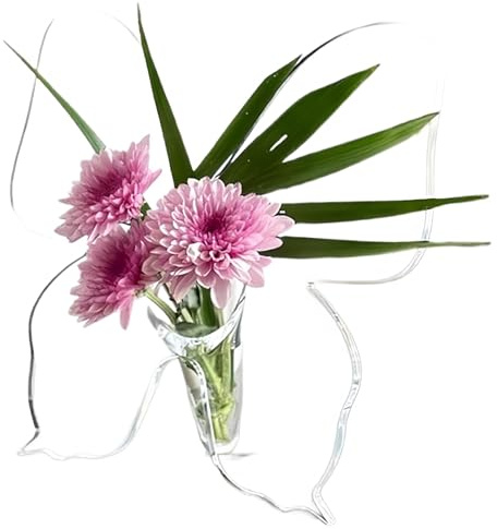 Vase papillon en acrylique transparent, cadre papillon transparent, vase décoratif moderne unique pour mariage, maison, bureau, centre de table, cadeau pour femme