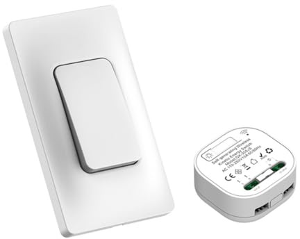 Lonrtesw Interruttore Della Luce Wireless Autoalimentato e Kit Ricevitore Apparecchi di Illuminazione con Interruttore A Parete per