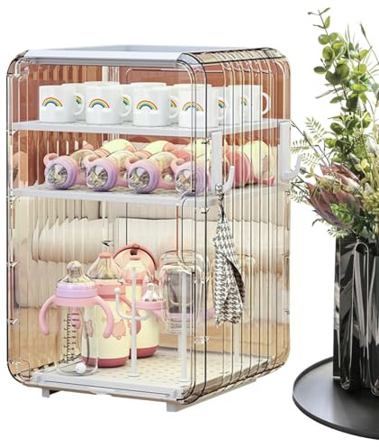 Caja de almacenamiento de botellas - Organizador de alimentación para bebés, soporte para botellas para niños pequeños a prueba de polvo | Contenedor de usos múltiples para la guardería de la guarderí