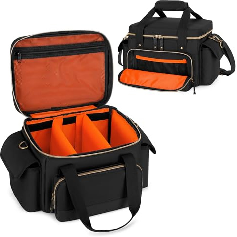 Damero DJ Tasche, Kabeltasche für DJ Auftritte mit Verstellbaren Unterteilungen, DJ Mixer Tasche, Kabel Organizer für DJ Gear, Musik Equipment und Zubehör