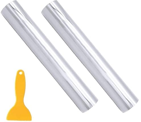 BangShou 2Rolls Pellicola Vinilica Adesiva in Fibra di Carbonio per l’Auto per Vernice Universale per Auto Fai-da-Te per Interni/Esterni 300x30CM (Trasparente)