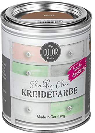 My COLOR Room Shabby Chic Kreidefarbe 750 ml - Umbra - Küchenmöbellack und Möbelfarbe ohne Schleifen. Wasserbasiertes Chalk Paint, für Holz & mehr mit hoher Deckkraft u. schnell trocknend
