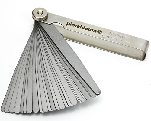 Spessimetro PIMALDAUM® 32 lame 0,03-1,00 mm, secondo DIN 2275, acciaio al manganese