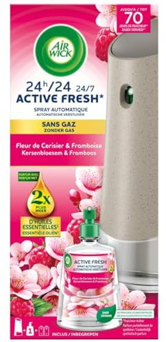 Airwick Home Desodorizer automatisk gasfri spray aktiv fräsch - 1 diffusor + 1 påfyllning av jasminbukett parfym