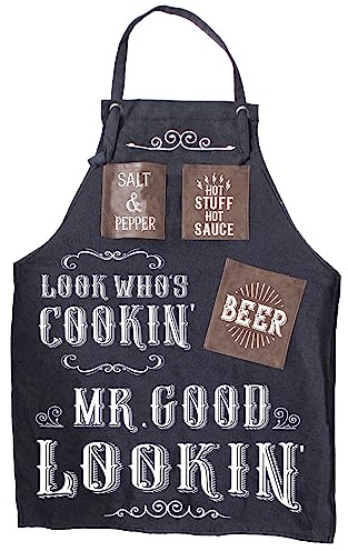 Boxer Gifts Hochwertige Kochschürze mit Taschen, lustige Grillschürze für Herren, Grillzubehör, Geschenke für Ihn, Vater, Freund, Ehemann, mehrfarbig, Einheitsgröße