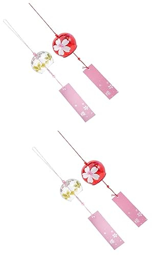 Happyyami 4stücke Teiliges Handgefertigter Japanischer Glas-windglocken Einfache Dekoration Für Balkon Garten Und Fenster Als Kreatives Für Geburtstage Oder Besondere Anlässe Mit Klaren