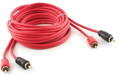 Nakamichi RCA Oxygen Free Copper (OFC) Cable 2-Male to 2-Male Audio Stereo Subwoofer Auxiliary Cord for Home Theater HDTV Amplifier Hi-Fi Systems Car Speakers Receiver 3-Meter (9.8-Feet)