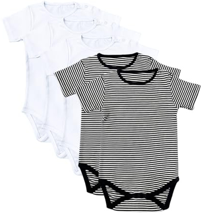 NIYS Unisex Bodysuits Shortsleeved Comfortable Soft 100% Cotton Vests for 0 to 24 Months Baby Boys and Girls (Colour 6, 12-18M)
