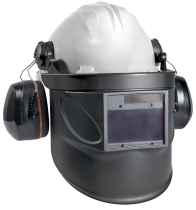 GYS - 080607 - GYS Schutzhelm mit Ohrenschützern & Schweißschutz - Bauhelm mit Gehörschutz