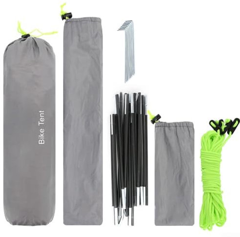 Amplio cobertizo impermeable para bicicletas, tienda de campaña al aire libre con suelo, rápida e instalación, portátil y ligero