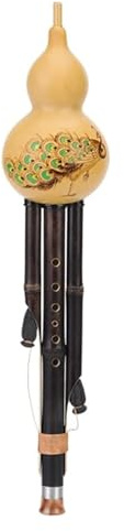 Trärörsinstrument, nationella musikinstrument Hulusi Flöjt Professionell spelar Hulusi Flöjt Naturlig kalebass Musikinstrument for vuxna och nybörjare kalebassflöjt(G key)