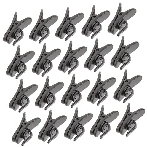 Toyvian 20pièces Pince Micro Pour Microphone Cravate Lot De Pinces De Rechange Accessoires Pour Microphone