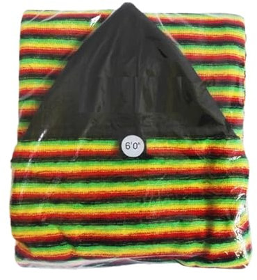 SRKATI sup Tasche Surfbrettsocke, SUP-Boardsocke, Bodyboard-Abdeckung, schützende Aufbewahrungstasche, Kordelzug, Stretch-Tasche für Windsurf-Kitesurf-Board Surfboard Deck Bag(Rainbow 6ft)