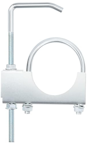 Swpeet 1Pcs 2.75 Inch Exhaust Clamp with Hanger, Heavy Duty Universal Muffler Hanger, Universal Clamp On Exhaust Hanger, Exhaust System Hanger Automotive Tools for 2.75 Car Truck Exhaust Pipe