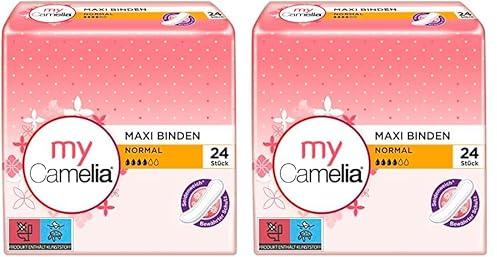 Camelia Maxi Binden Normal, Selbstklebend, 5 x 24 Stück (Packung mit 2)