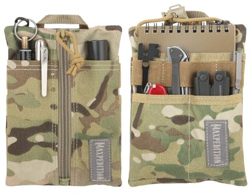 Maxpedition Platy Pocket Organizer (Multicam, 5 x 7) | Durable EDC Tool Pouch, Neck Wallet with Paracord Lanyard, Holds Flashlight, Multitool, Pen, Notebook