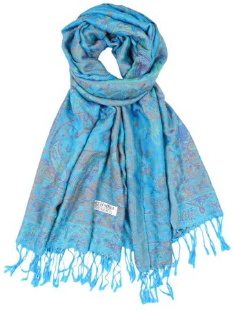 CRFASIBE Damen Pashmina Stil Schal, 200x70cm, Winter Elegante Paisley Stola | Weicher Warmhalteschal für Damen, Vielseitig Allwetter Mode Schal für Hochzeit Party Weihnachten Alltag und Reisen