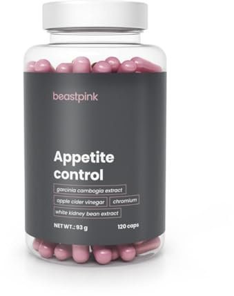 BeastPink Appetite Control - Capsule per Donne - Estratto di Fagioli Bianchi, Estratto di Frutto di Garcinia Cambogia, Cromo per Metabolismo e Glucosio - Integratore per Gestione del Peso, 120 cps