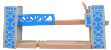 Holzeisenbahnbrücke für Kinder 1 Satz Spielzeug für Eisenbahnen | Kunststoff und Holz, für Bahnspiel und Feiertage, Passend zu Vielen Schienen, Fördert Denken