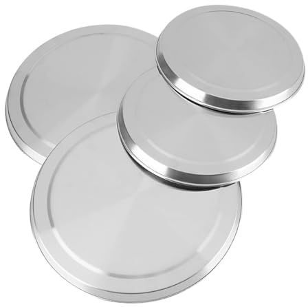 CLISPEED 4 pièces Couvercles Brûleurs Acier Inoxydable pour Cuisinière Électrique Protection Ronde Couvre Plaque de Cuisson Résistant et Polyvalent pour Plan de Travail Cuisine