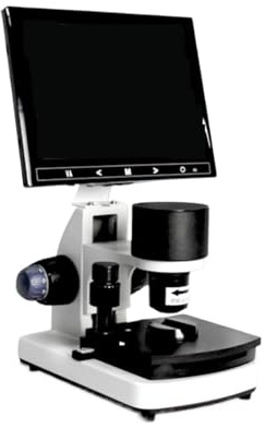 Profesional Electron Microscope with 9 Inch LCD Screen Stereoscopic Monocular Microscope 800X Magnification(10-inch)