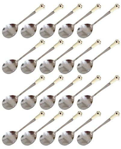 BELLIFFY 20 Cucharas para Alimentar A Gatos Y Perros Cuchara Medidora para Comida De Mascotas para Comida De Perros Y Cachorros Utensilios De Gatos