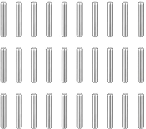 QUARKZMAN 55 Pezzi Spinotti Cilindrici M1.5 X 10mm Supporto Mensola Argento | 304 Acciaio Inossidabile, Per Dispositivi Metallici Mobili In Legno, Perno Asta Elementi Di Fissaggio