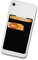 Cardsock - Riutilizzabile Porta Soldi e Carte di Credito - Tasca Adesiva per Smartphone, Custodia ECC. con 2 Tasche en Nero
