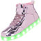 APTESOL Scarpe per Bambini con luci a LED per Ragazzi Ragazze Sneakers Alte Ricaricabili USB [Rosa, EU40]