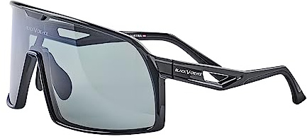 Black Crevice Skibrille I Unisex Ski Brille mit rahmenlosen Design I Snowboardbrille mit zylindrischen Gläsern I Skibrille mit UV-Schutz I Anti Fog Brille I Schneebrille für Brillenträger