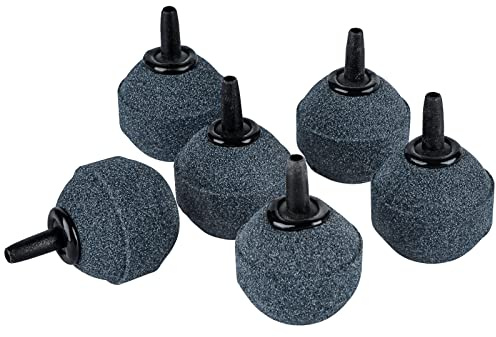 Pawfly Aquarium 3 cm Air Stone Ball Bubble Diffuser Release Tool for Air Pumps Fish Tanks Small Buckets and Koi Ponds, 6 Pack