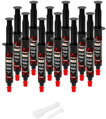 Errecom BKR 6104 DRY Cera para cadenas de bicicleta para uso en condiciones de terreno seco y polvoriento, Jeringas con aplicadores Drop y Huggie System - 144 ml (12 x12 ml)