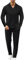 LinRim Tuta sportiva da uomo, 2 pezzi, da jogging, da uomo, casual, da jogging, con scollo a V, polo slim fit, da golf, pantaloni lunghi, Nero , XXXL