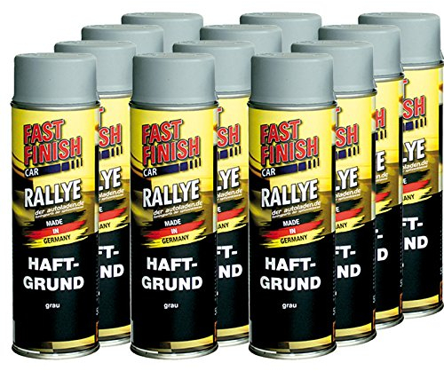 12x 500 ml FAST FINISH Car Rallye Haftgrund Grundierung Grau Spraydose 292811