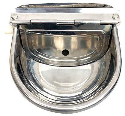 Automatic Animal Waterer Bowl, Upgraded Fully Polished Stainless Steel Farm Livestock Water Dispenser, for Sheep,Horse, Goat, Cattle,Hog and Dogs