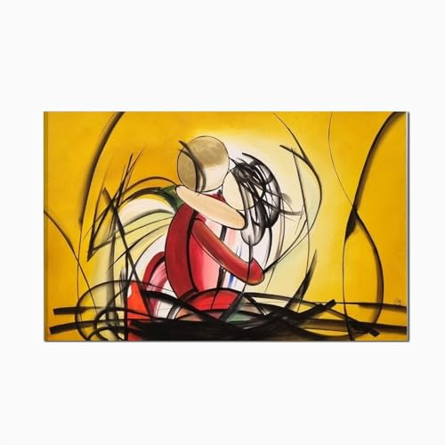 I Colori del Caribe QUADRO MODERNO CAPEZZALE DIPINTO A MANO ACRILICO SU TELA ALTA QUALITA' MADE IN ITALY PER CAMERA DA LETTO - AMORE ETERNO