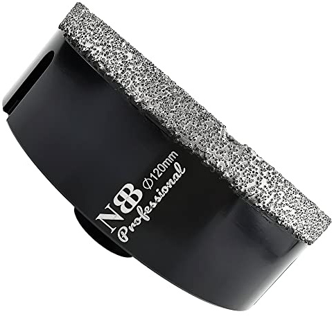 NBB vakuumgelötete Diamant lochsäge mit M14 zum professionellen Trocken- oder Nass bohren auf hartem Porzellan, Keramik, Fliesen, Granit, Marmor, schnell, langlebig, für Winkelschleifer (120mm)