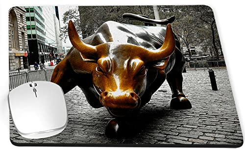 Wall Mauspad Street Charging PC Mousepad Bull New York City Ny Manhattan