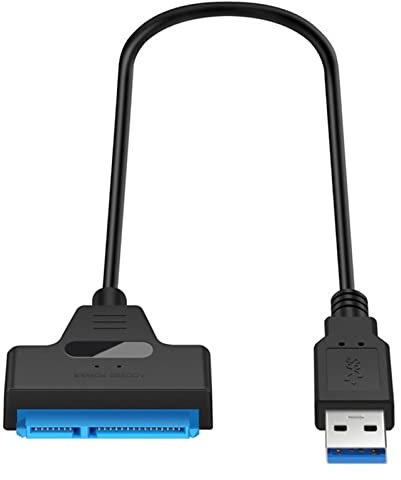 Halatua Disque Dur USB - Adaptateur Disque Dur USB 3.0 SATAs III,Connecteurs câbles d'ordinateur pour SSD et HDD 2,5 Pouces, Alimentation Dual U