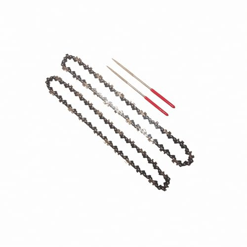 ByoBLu 4 Stück/Set 8-Zoll-Mini-Sägekette 1/4 Zoll; Pitch 043 Zoll; Kettensägenketten der Stärke 47L mit Feile